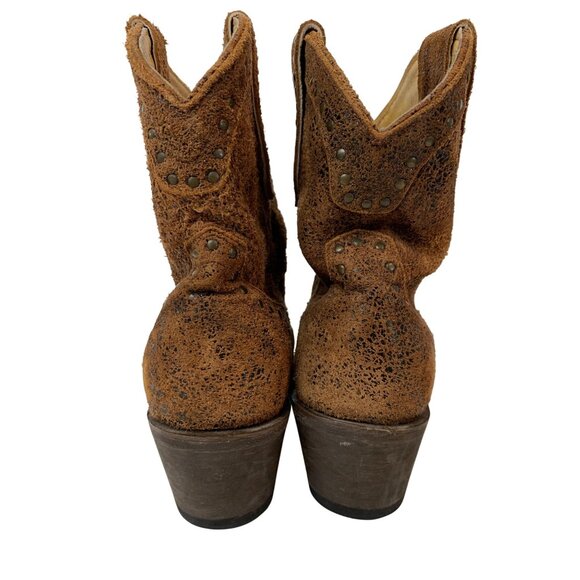 Idyllwind Miranda Lambert Brown Leather Stud Ankle Cowgirl Boots 8.5B J10072 - Picture 12 of 15